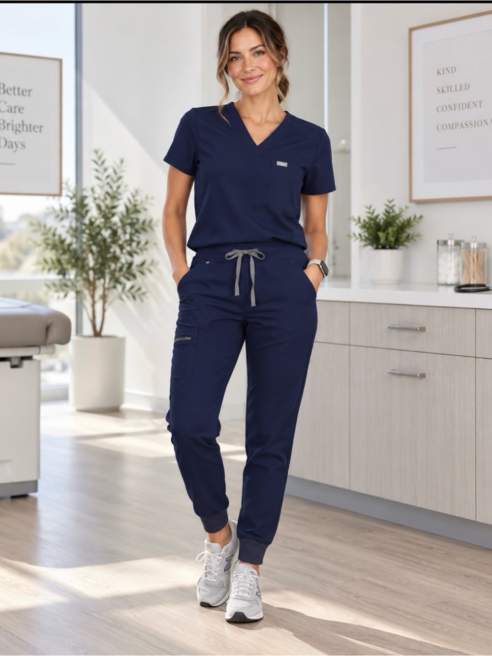 FIGS Zamora Jogger Scrub Pants Navy XS Technical Collection W18SW2005